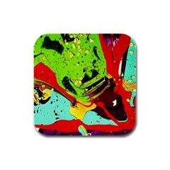 Untitled Island 6 Rubber Square Coaster (4 Pack)  by bestdesignintheworld