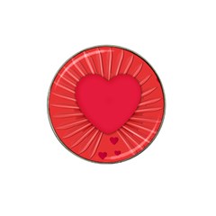 Background Texture Heart Love Hat Clip Ball Marker (10 Pack) by Sapixe