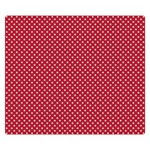 USA Flag White Stars on Flag Red Double Sided Flano Blanket (Small)  50 x40  Blanket Back