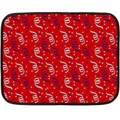 Red White And Blue Usa/uk/france Colored Party Streamers Double Sided Fleece Blanket (mini)  by PodArtist