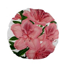Flower Plant Blossom Bloom Vintage Standard 15  Premium Round Cushions by Sapixe