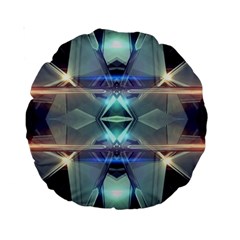 Abstract Glow Kaleidoscopic Light Standard 15  Premium Round Cushions by Sapixe