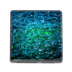 Water Color Green Memory Card Reader (square) by FunnyCow