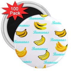 Bananas 3  Magnets (100 Pack) by cypryanus