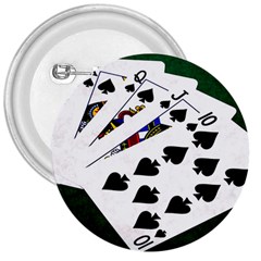 Poker Hands   Royal Flush Spades 3  Buttons by FunnyCow