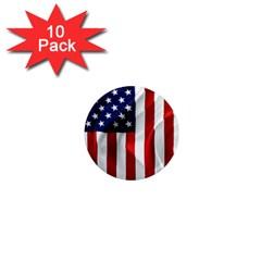 American Usa Flag Vertical 1  Mini Magnet (10 Pack)  by FunnyCow