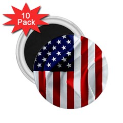 American Usa Flag Vertical 2 25  Magnets (10 Pack)  by FunnyCow