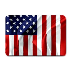 American Usa Flag Vertical Small Doormat  by FunnyCow