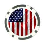 American Usa Flag Vertical Poker Chip Card Guard Front