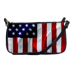 American Usa Flag Vertical Shoulder Clutch Bags by FunnyCow