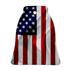 American Usa Flag Vertical Bell Ornament (two Sides) by FunnyCow