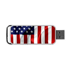 American Usa Flag Vertical Portable Usb Flash (one Side) by FunnyCow