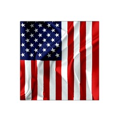 American Usa Flag Vertical Satin Bandana Scarf by FunnyCow