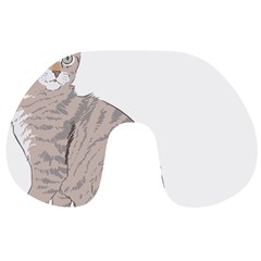 Kitten Cat Drawing Line Art Line Travel Neck Pillows by Sapixe