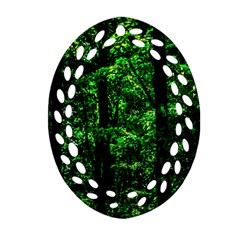 Emerald Forest Ornament (oval Filigree) by FunnyCow