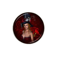 Beautiful Fantasy Women With Floral Elements Hat Clip Ball Marker (10 Pack) by FantasyWorld7