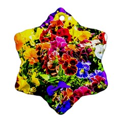 Viola Tricolor Flowers Ornament (snowflake) by FunnyCow