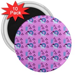 Punk Baby Pink 3  Magnets (10 Pack)  by snowwhitegirl