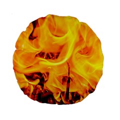 Fire And Flames Standard 15  Premium Round Cushions by FunnyCow