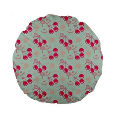 Bubblegum Cherry Standard 15  Premium Round Cushions by snowwhitegirl