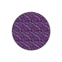 Silly Stripes Rubber Round Coaster (4 Pack)  by snowwhitegirl