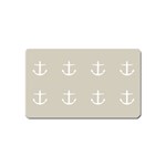 Lt Grey Anchors Magnet (Name Card) Front