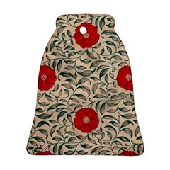 Papanese Floral Red Bell Ornament (two Sides) by snowwhitegirl