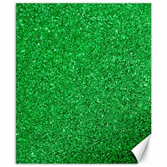 Green Glitter Canvas 8  X 10  by snowwhitegirl