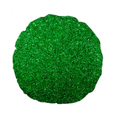 Green Glitter Standard 15  Premium Round Cushions by snowwhitegirl