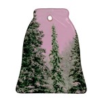 Winter Trees Pink Bell Ornament (Two Sides) Front