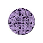 Lilac Yearbok Rubber Round Coaster (4 pack)  Front