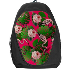 Flamingo Floral Pink Backpack Bag by snowwhitegirl