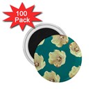 Teal Tulips 1.75  Magnets (100 pack)  Front