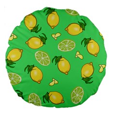 Lemons And Limes Large 18  Premium Round Cushions by snowwhitegirl