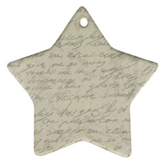 Handwritten Letter 2 Star Ornament (two Sides) by vintage2030