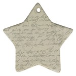 Handwritten Letter 2 Star Ornament (Two Sides) Front