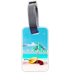 Red Chili Peppers On The Beach Luggage Tags (two Sides) by FunnyCow