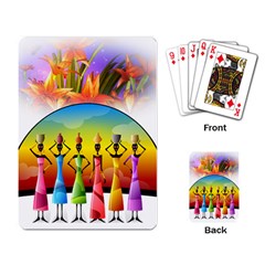 African American Women Playing Cards Single Design by AlteredStates
