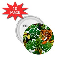 Tropical Pelican Tiger Jungle 1 75  Buttons (10 Pack) by snowwhitegirl