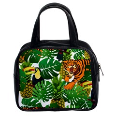 Tropical Pelican Tiger Jungle Classic Handbag (two Sides) by snowwhitegirl