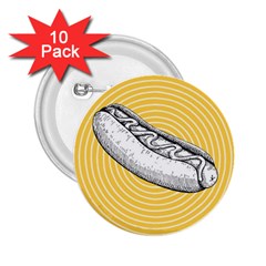 Pop Art Hot Dog 2 25  Buttons (10 Pack)  by Valentinaart