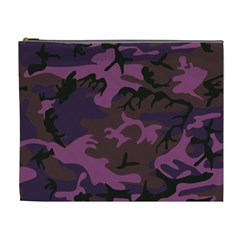 Camouflage Violet Cosmetic Bag (xl) by snowwhitegirl