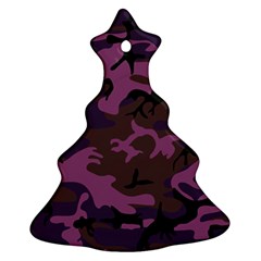 Camouflage Violet Christmas Tree Ornament (two Sides) by snowwhitegirl