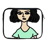 Angry Girl Apple iPad 2/3/4 Zipper Cases Front