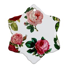 Roses 1770165 1920 Snowflake Ornament (two Sides) by vintage2030