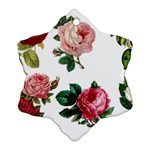Roses 1770165 1920 Snowflake Ornament (Two Sides) Front