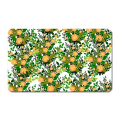 Peach Roses White Magnet (rectangular) by snowwhitegirl