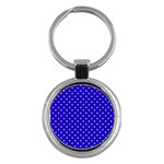 Little  Dots Royal Blue Key Chains (Round)  Front