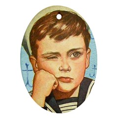 Retro Boy Ornament (oval) by vintage2030