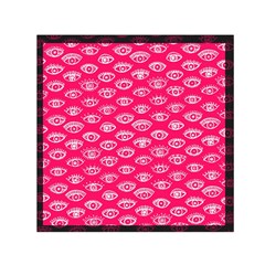 Pink Eye Small Satin Scarf (square) by Wanni